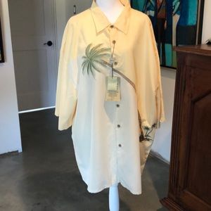 Bamboo Cay Men’s Shirt- Hurricane Palm Embroidered Size 3XL